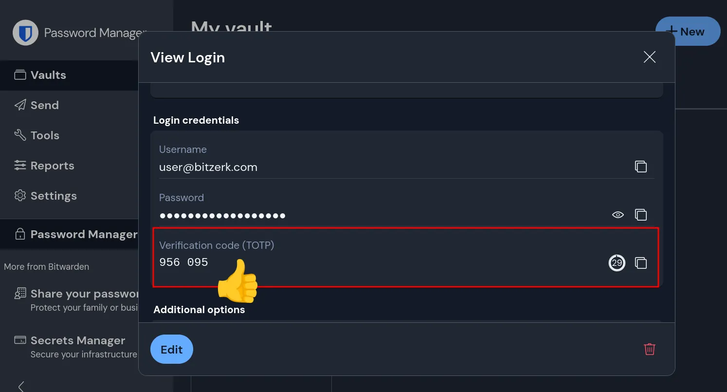 bitwarden authenticator totp codes generating