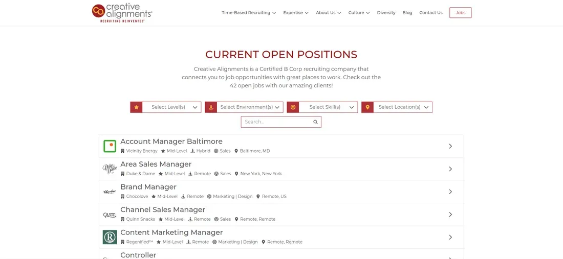 joblistings screenshot